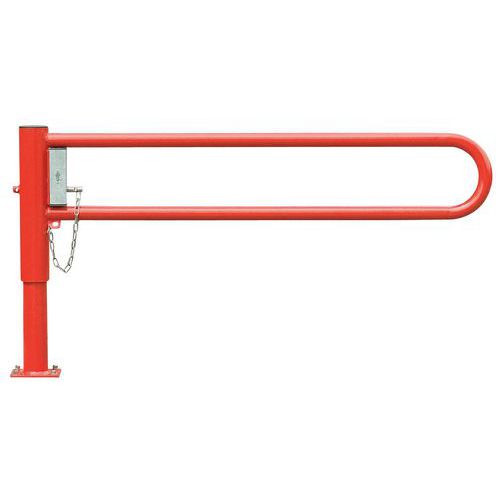 Barriere Pivotante 1m Rouge Sur Platine