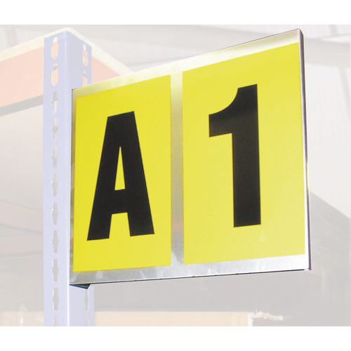 Panneau Identification Adhésif 2 Caractères Lx H: 310x260mm - Manutan