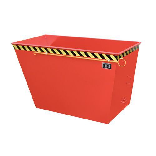 Bauer - Conteneur basculant Duo 1820L 2 compartiments - 258 kg - Acier - Gestion des déchets