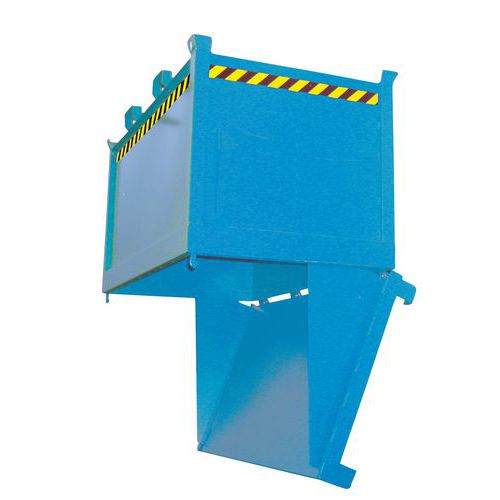 Bauer - Benne à fond ouvrant FB 500L - 500 L - Acier Bleu - Charge 1000 kg - Gestion déchets