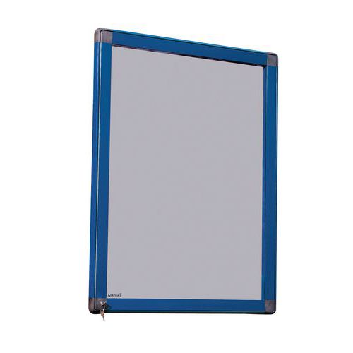 Vitrine D'affichage Antares Bleu 6 A4 Hauteur 71 Cm