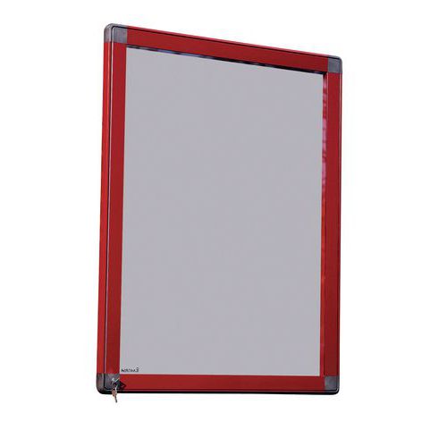 Vitrine D'affichage Antares Rouge 4 A4 - Hauteur 71 Cm