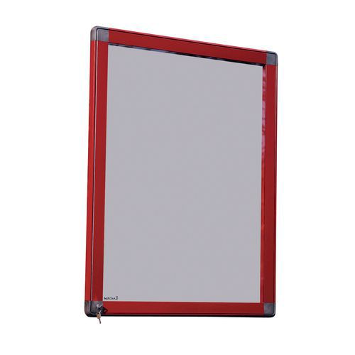 Vitrine D'affichage Antares Rouge 12 A4 - Hauteur 101 Cm