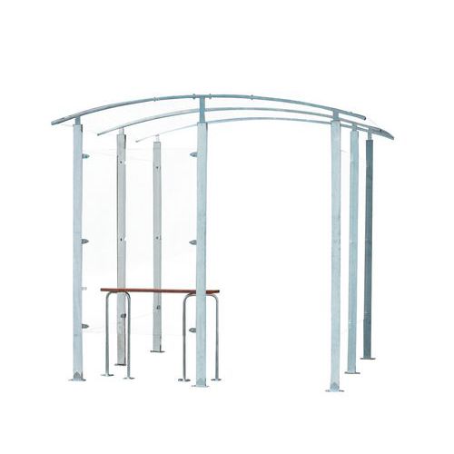 Abri Fumeur 6m² Contre Un Mur Version Metal Z Ingue + Banc