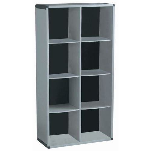 Bibliotheque Modulable 8 Cases Gris/anthracite