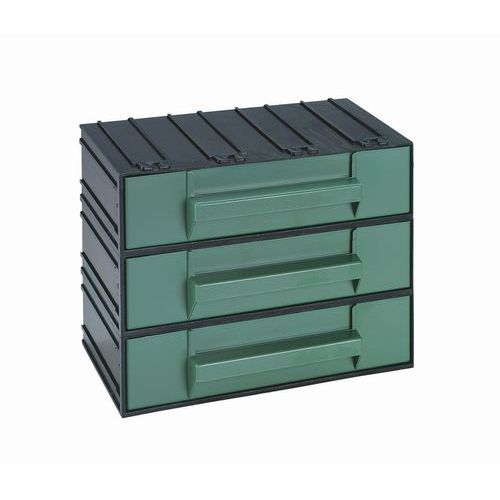 Bloc 3 Tiroirs Serie Bill Type D Coloris Vert