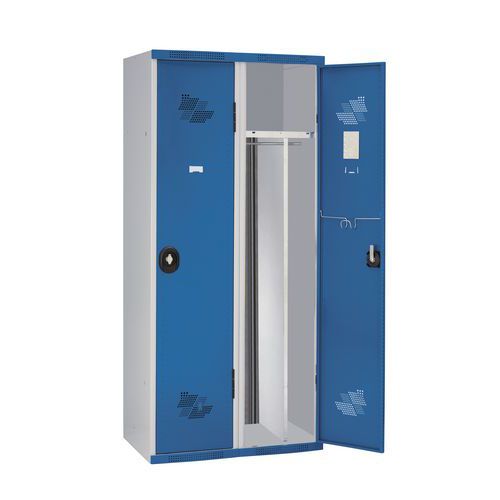 Vest Mono Socle Ip 2 Col L600x H1800xp500 Serr Clé Gris/bleu