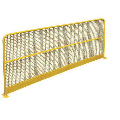Barrière de protection grillagée Jaune 1000x2000mm Acier - Robuste et Durable - Idéale Voirie