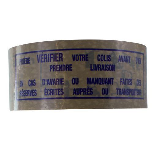 Rouleaux PVC Havane Bande de Garantie - Adhésif Silencieux 50mm x 100m - Idéal pour Gros Volumes