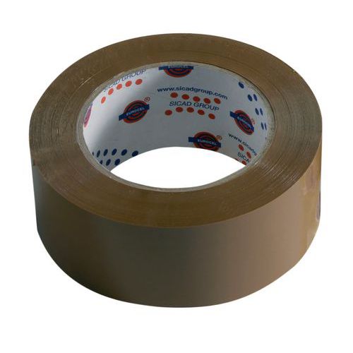 Rouleau Adhésif Polypropylène Hi-Tack Havane 48mm x 100m - Forte Adhérence Milieu Humide - Idéal Gros Volume