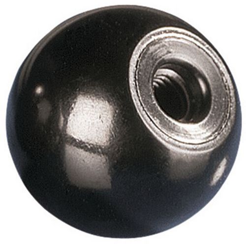 Bouton bille taraudé Dia HT 36 mm M10 Bakélite - Insert fileté - 3 ans garantie