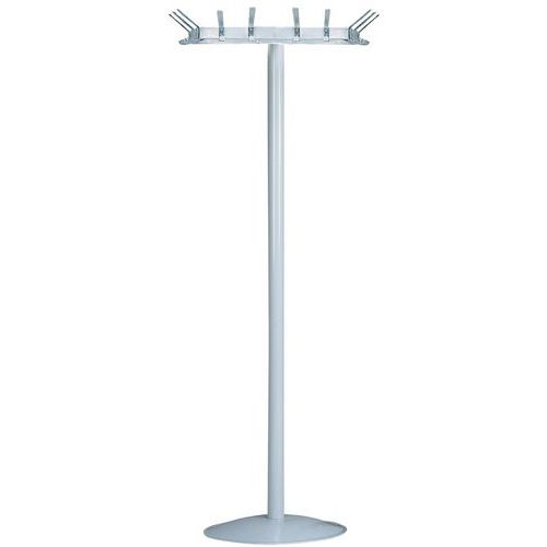 Portemanteau Acier/Aluminium Gris H 180 cm 20 Patères - Design Moderne et Robuste