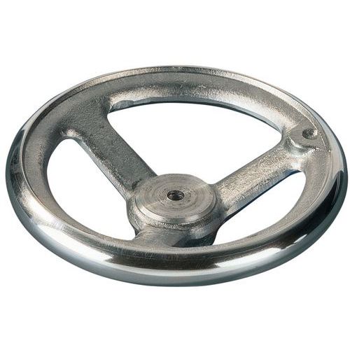 Volant de manœuvre Aluminium - Ø 125 mm - Moyeu 28 mm - Entraxe 18 mm - Robuste et Durable