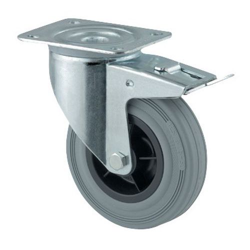 Roulette Pivotante Avec Frein Force:135 Kg H Ht:200 Mm