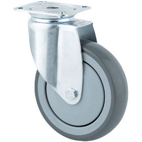 Roulette Pivotante Avec Plaque Force:40 Kg H Ht:69 Mm