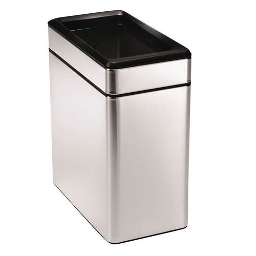 Poubelle Open 10l Inox Mat