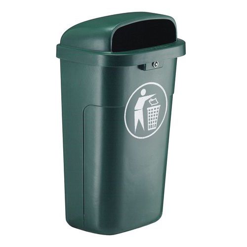 Poubelle Plastique D'extérieur Ininflammable 50l Vert