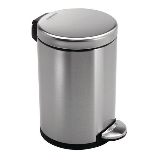 Poubelle Ronde À Pédale 45l Inox Mat