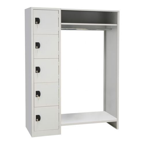 Penderie 5 Cases Gris/gris L450mm