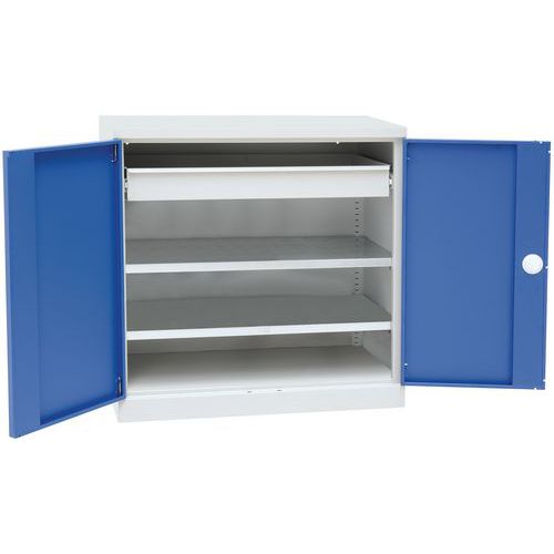 Armoire 1 Tiroir Telesc. 500x1000 Mm Gris/bleu 1000x