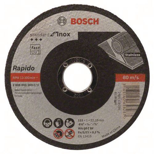 Bosch 25 Disques à Tronçonner Standard For Inox