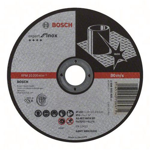 Bosch 25 Disques à Tronçonner Expert For Inox