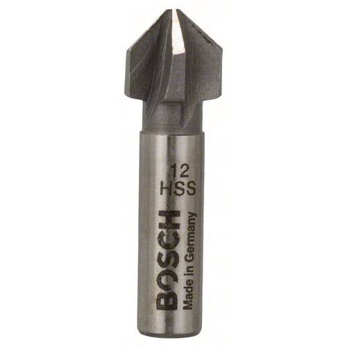 Bosch 1 Fraise à Noyer Conique Hss, Queue Cylindrique, Cinq Taillants 90Â°