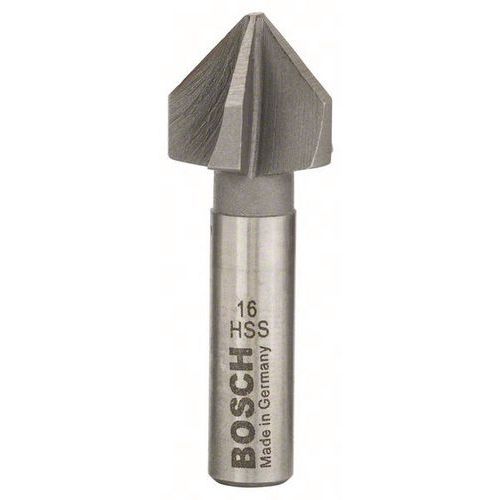 Bosch 1 Fraise à Noyer Conique Hss, Queue Cylindrique, Cinq Taillants 90Â°