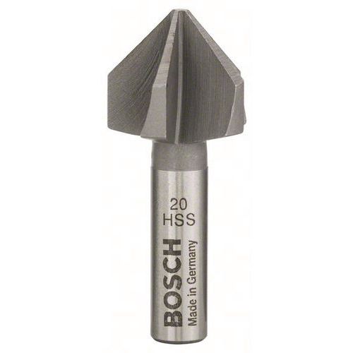 Bosch 1 Fraise à Noyer Conique Hss, Queue Cylindrique, Cinq Taillants 90Â°