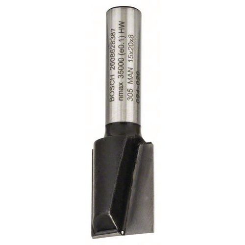 Bosch 1 Fraises à Rainurer Droit, à Deux Tranchants, Carbure