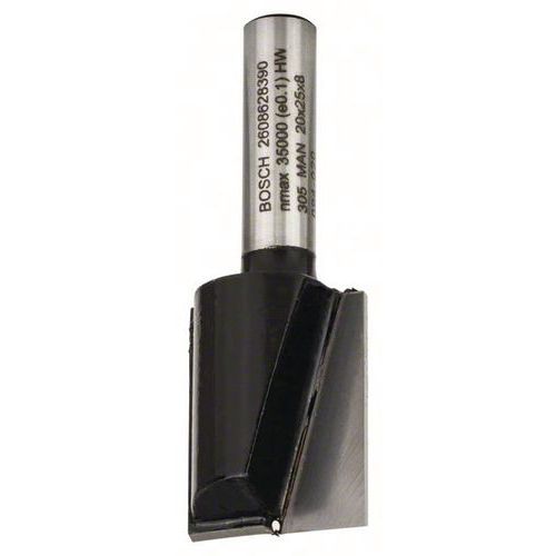 Bosch 1 Fraises à Rainurer Droit, à Deux Tranchants, Carbure