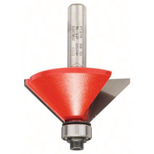 Bosch 1 Fraises à Chanfreiner Avec Roulement à Billes, à Deux Tranchants, Carbure