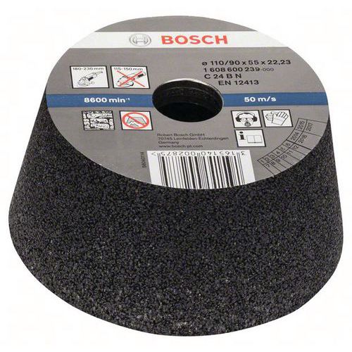 Bosch 1 Meules Boisseau Coniques - Pierre, Béton à Liant En Résine Synthétique