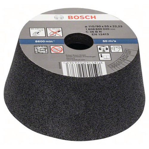 Bosch 1 Meules Boisseau Coniques - Pierre, Béton à Liant En Résine Synthétique
