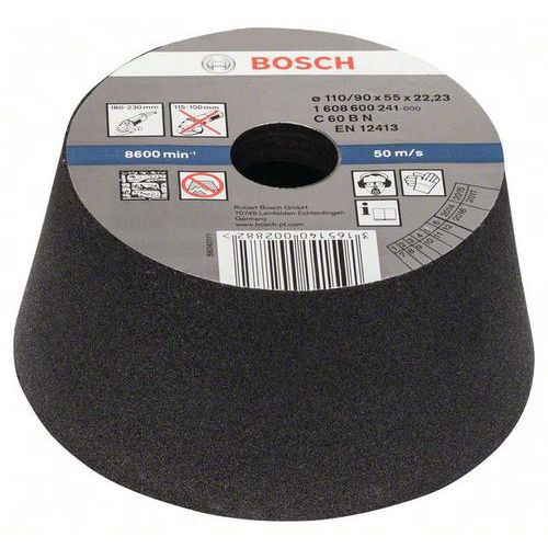Bosch 1 Meules Boisseau Coniques - Pierre, Béton à Liant En Résine Synthétique