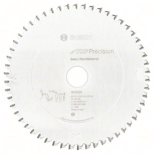 Bosch - lame de scie circulaire &oslash; 210 x 30mm 54 dents best for multi material - 2608642096