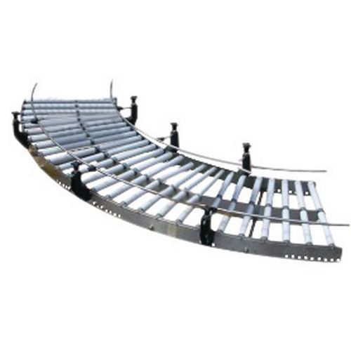 Somefi - Courbe de convoyeur inox 90° - Rouleaux PVC 300mm - Rayon 1200mm - Charge 30kg/m - 3 ans garantie