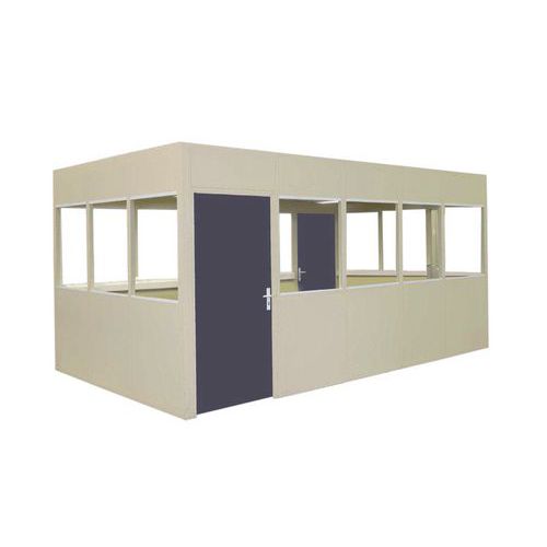 Cloison Vitrée Double Paroi Acier Gris 1.20m x 2.50m Ép. 52mm Panneau 8mm - Montage Facile