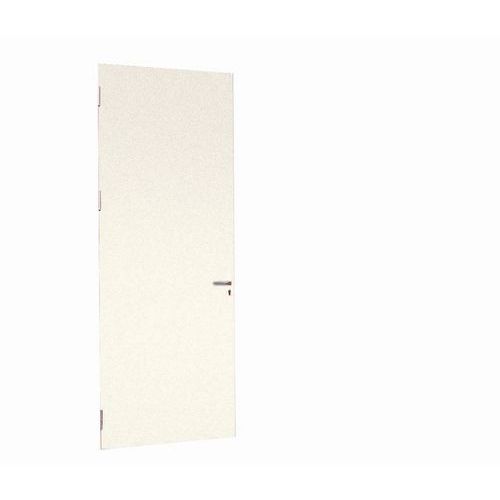 Porte Battante Pleine Blanc 2.51m x 1m Montants Bleus - Bloc-porte Bois Laqué - 3 Ans Garantie