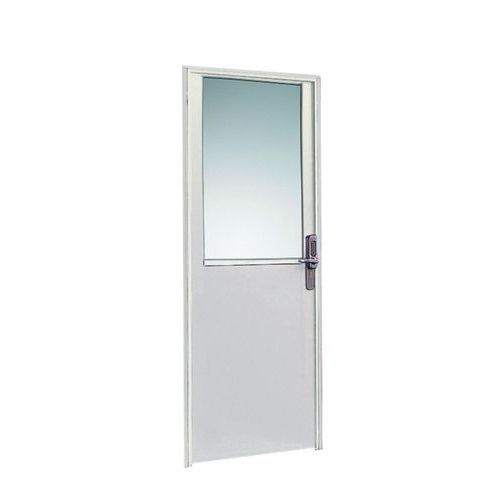 Porte Battante Double Vitrée 2m x 2.50m Blanche Métallique - Passage Large 1.74m - Garantie 3 Ans