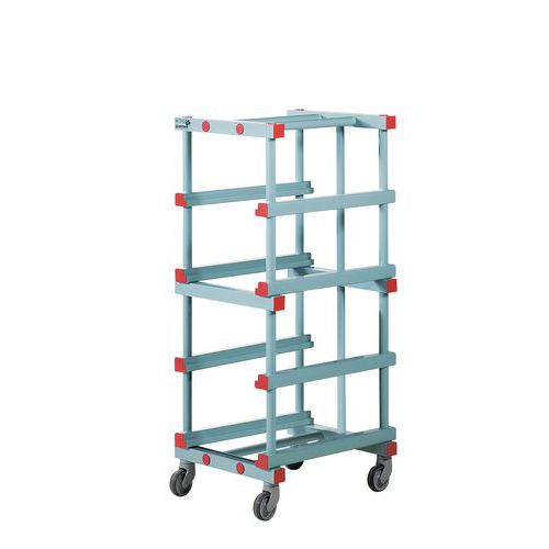Chariot Plastique Pour Bacs L Ht:660 Mm Nb Bac:4