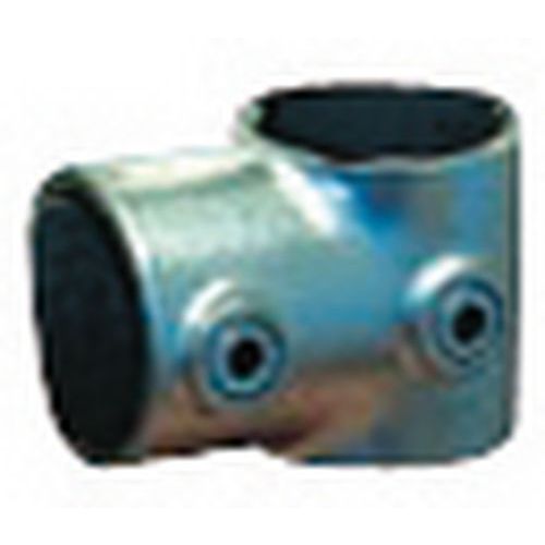 Raccord de tubes Key-Clamp - Élément court en T - Ø 42 mm Acier Galvanisé - Connecteur pour rayonnage