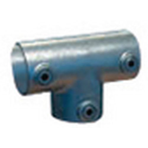 Raccord de tubes Key-Clamp - Élément long en T - Ø 42 mm Acier Galvanisé - Connecteur Rayonnage Industriel
