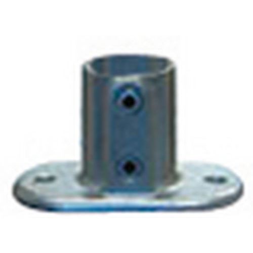 Raccord de tubes PrTbDim Ø 42 mm Acier Galvanisé - Pied platine ovale Key-Clamp - Connecteur Rayonnage Industriel