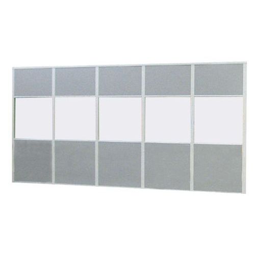 Cloison Vitrée Double Paroi Mélaminé/Tôle Gris - H 2,5m L 1m - Épaisseur 52mm - Garantie 3 Ans
