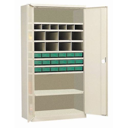 Armoire D'atelier Gris Clair Hxp=1950x540mm 16 Cases