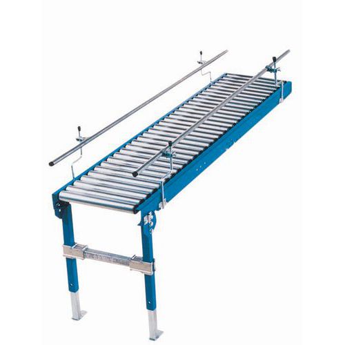 Somefi - Convoyeur Gravitaire à Rouleaux Acier 1500x876mm - Pas 200mm - Charge Max 160kg/m - 3 Ans Garantie