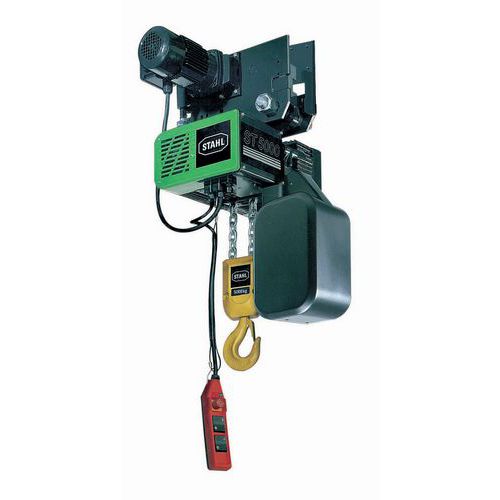Stahl Crane Systems - Palan Électrique sur Chariot Manuel 1000 kg - 2 Brins, 2 Vitesses - Levage 3m - Triphasé 400V - IP55