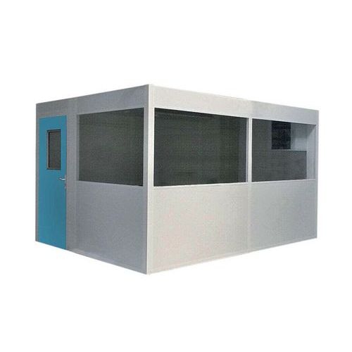Cabine 4x4 M Double Paroi Tôle Acier Mélaminé Bleu - 2.48m Hauteur - Robuste et Durable