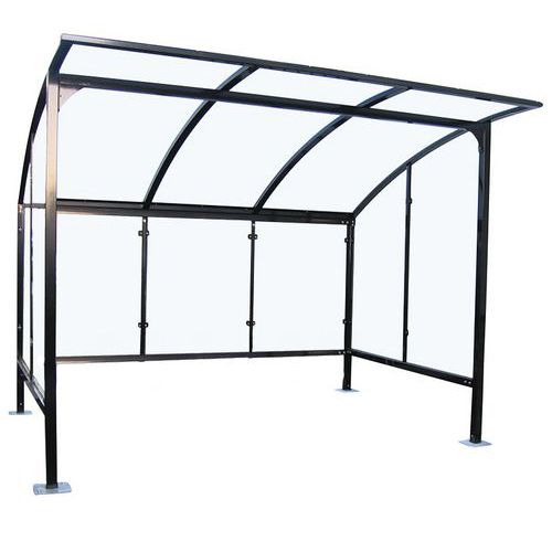 Abri Plus - Abri vélos City Anthracite Module Simple L 2.5m - 6 Places - Acier & Verre Trempé - Durable & Recyclable